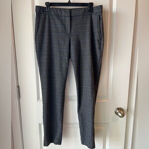 Theory grey flat front wool blend Trousers. Size 10